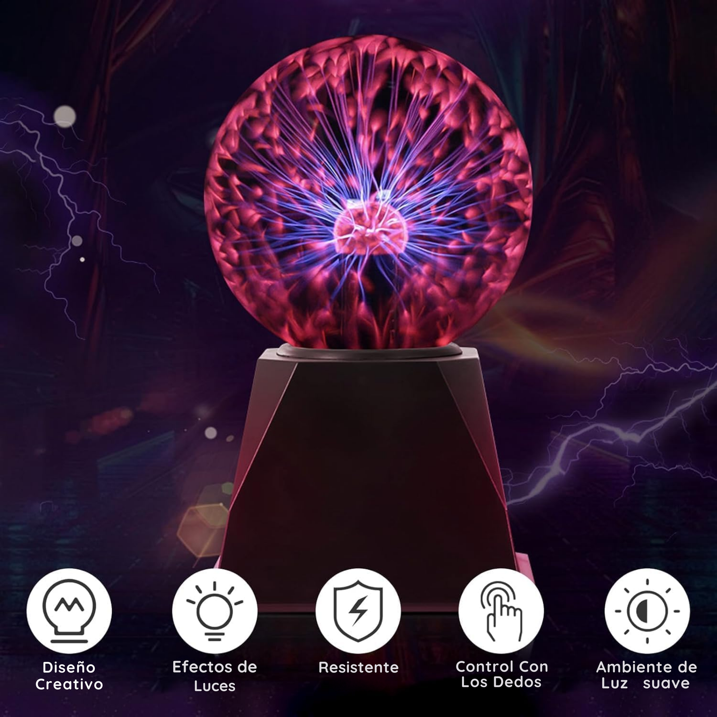 Bola de Plasma de Cristal Táctil